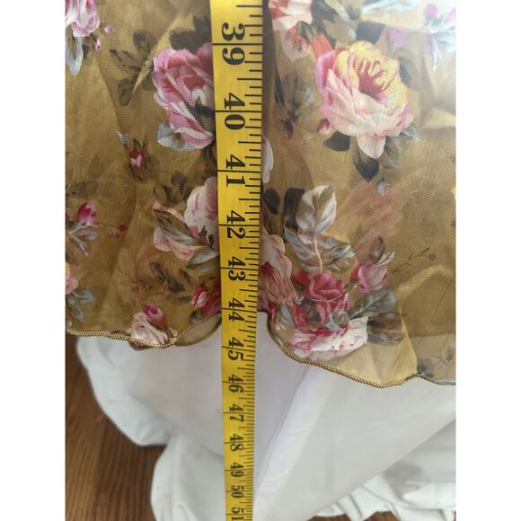O.P.T. Floral Felicity Peasant Midi Dress Womens Size Medium Yellow Pink NWT - Picture 10 of 10